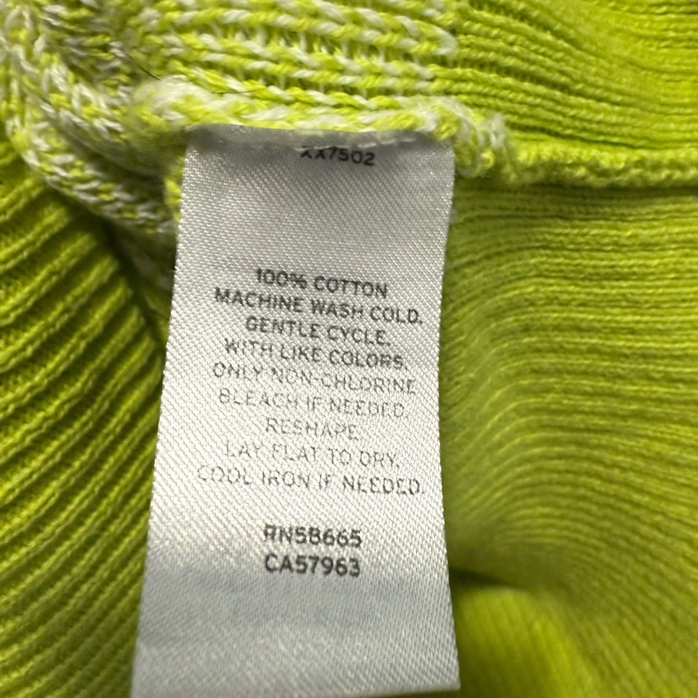 BP Lime Green Gingham Check Cropped Cardigan Small Y2K Preppy Soft Girl - Picture 6 of 6